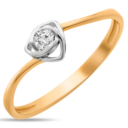 Кольцо, золото, фианит, 01-115123